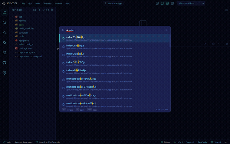 Quick Open and a project-wide search for notify.error